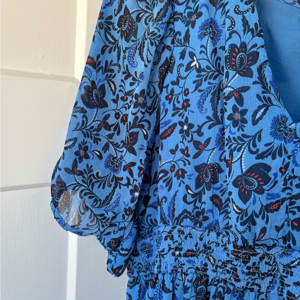 Old Navy Blue Floral Midi Dress - Picture 5 of 6